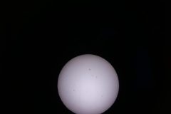 Photo du soleil le 25/03/23 prise par Christophe et Mathéo au télescope 114